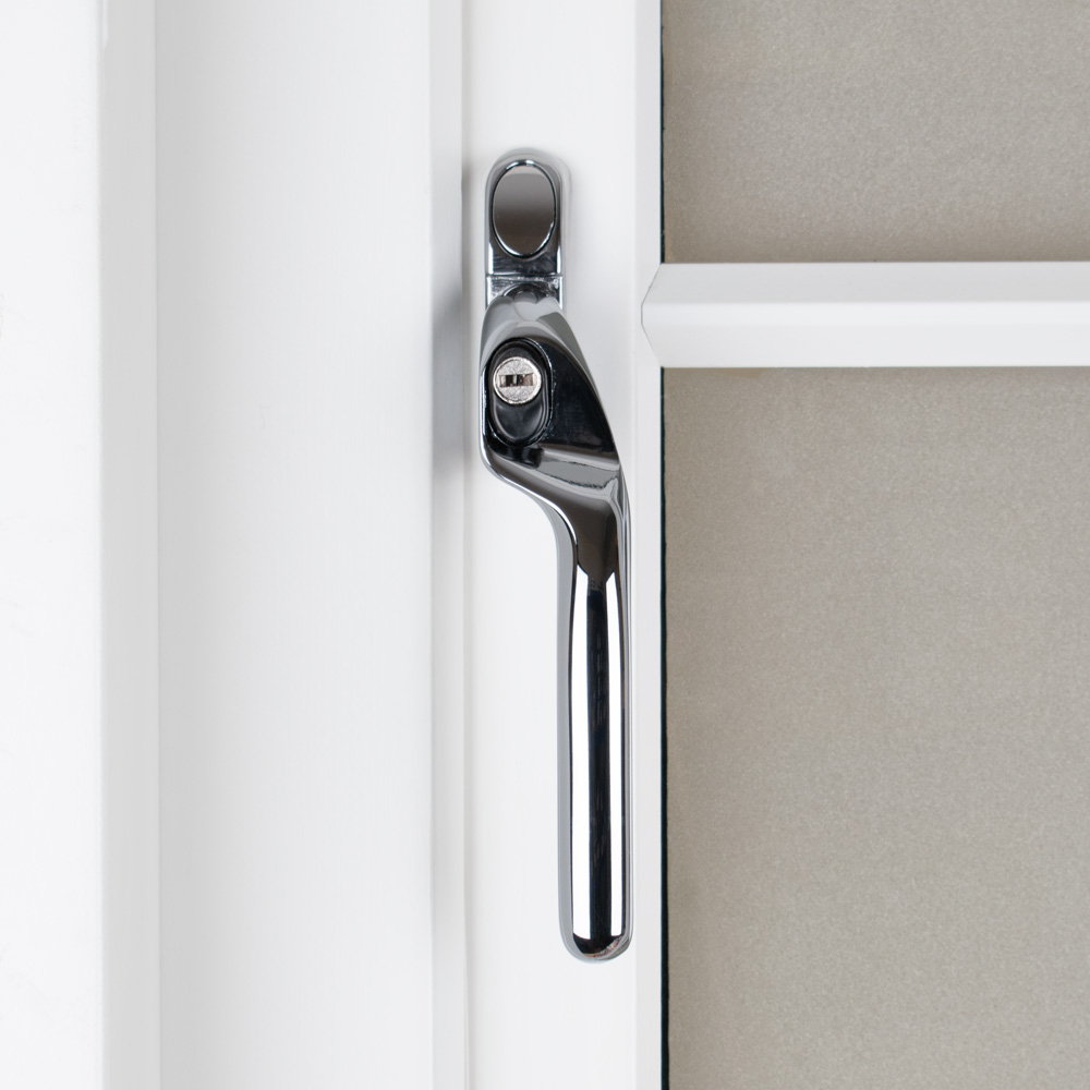 Timber Series Connoisseur MK2 Offset Locking Espag Window Handle - Hardex Chrome (Right Hand)